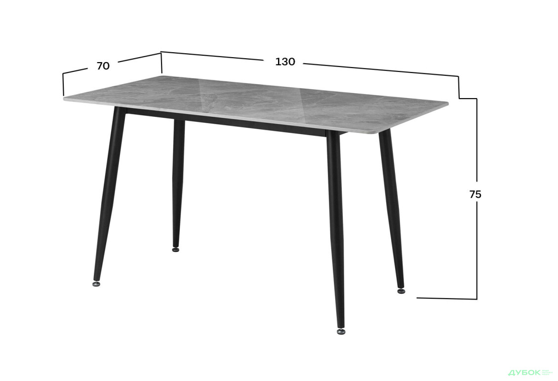 Зображення 8 - Стіл обідній Larson / Ларсон темно-сірий Kredens furniture