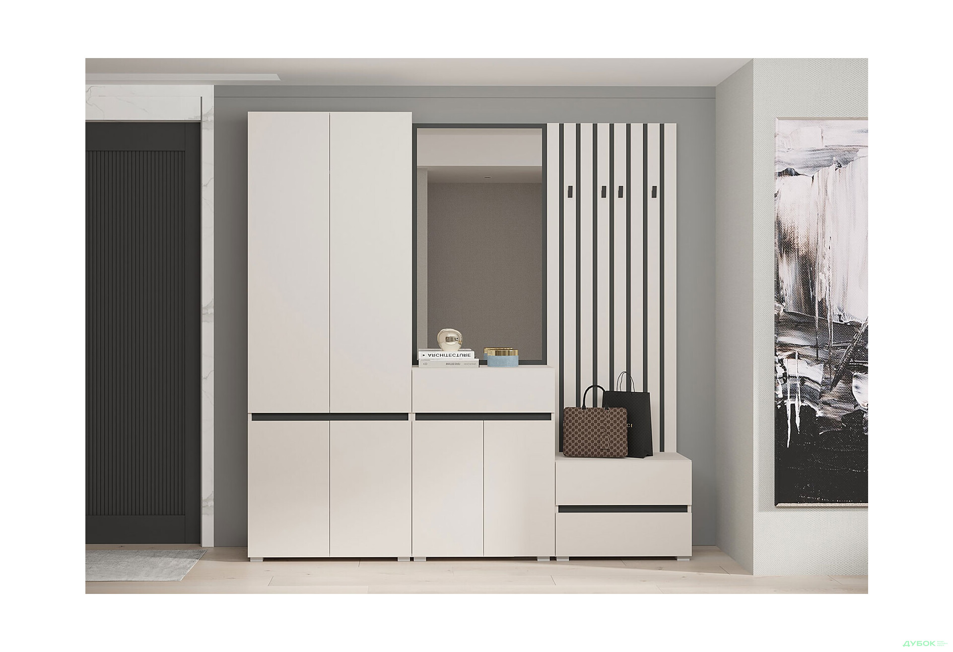 Вішак Гербор Лондон WIE67 67 см, кашемір / антрацит - Зображення 2 Зображення 2 - Вішак Гербор Лондон WIE67 67 см, кашемір / антрацит