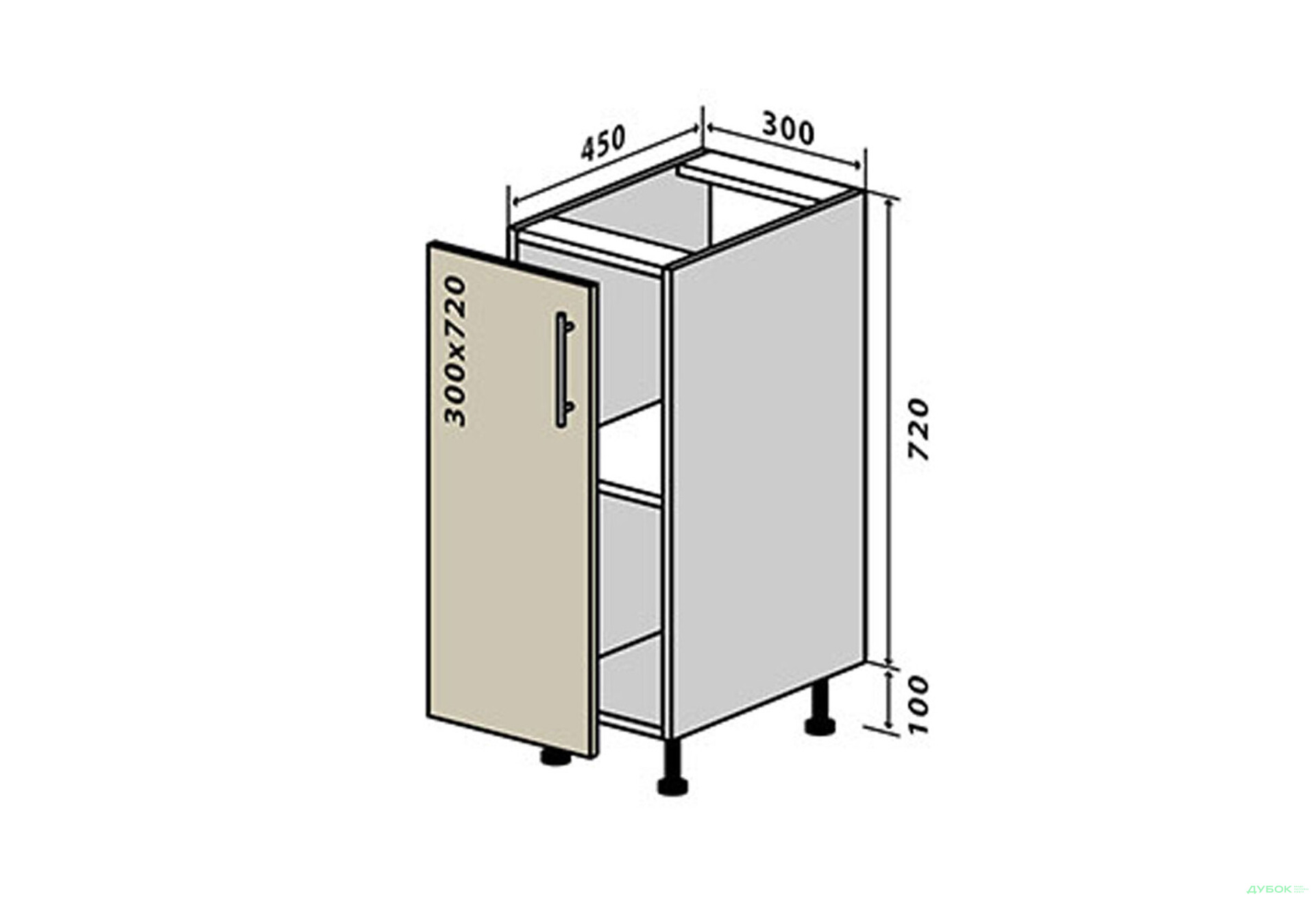 Н2 Тумба 1Д 30 Соната / Sonata VIP-master - Зображення 1 Зображення 1 - Н2 Тумба 1Д 30 Соната / Sonata VIP-master