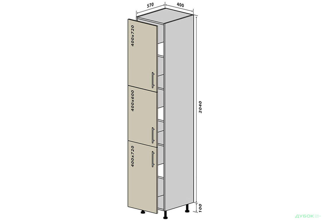 Н40 Пенал 40х214 Соната / Sonata VIP-master - Зображення 1 Зображення 1 - Н40 Пенал 40х214 Соната / Sonata VIP-master