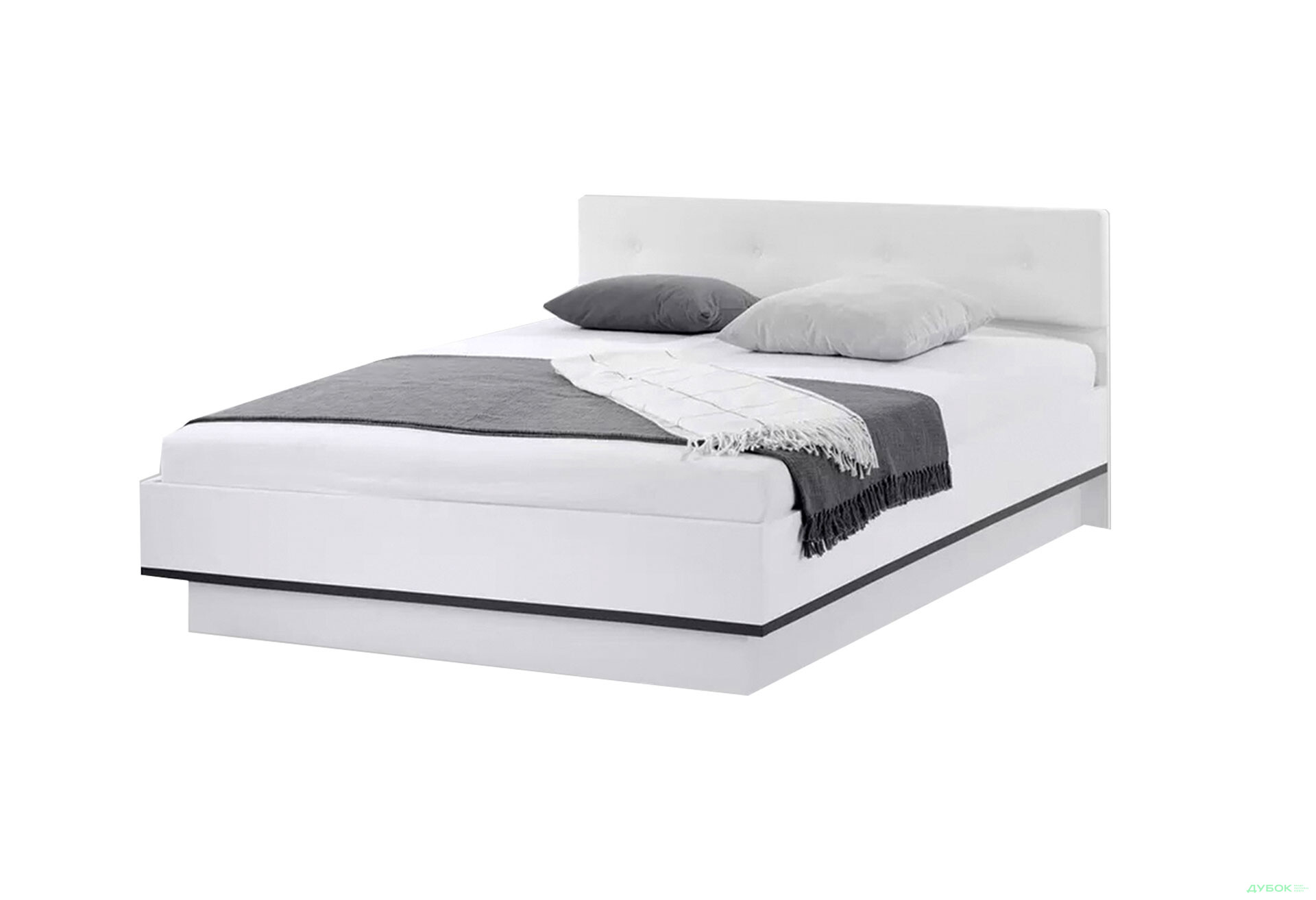 Кровать-подиум МироМарк Лука / Lucca 180x200, Белый глянец / Мат антрацит - Изображение 1 Изображение 1 - Кровать-подиум МироМарк Лука / Lucca 180x200, Белый глянец / Мат антрацит