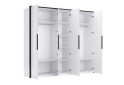 Шафа MiroMark Лука / Lucca 6-дверна 299 см, білий глянець / мат антрацит - Зображення 2 Зображення 2 - Шафа MiroMark Лука / Lucca 6-дверна 299 см, білий глянець / мат антрацит