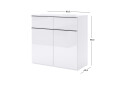 Комод MiroMark Лука / Lucca з дверцятами та 2 шухлядами 90 см, білий глянець - Зображення 4 Зображення 4 - Комод MiroMark Лука / Lucca з дверцятами та 2 шухлядами 90 см, білий глянець