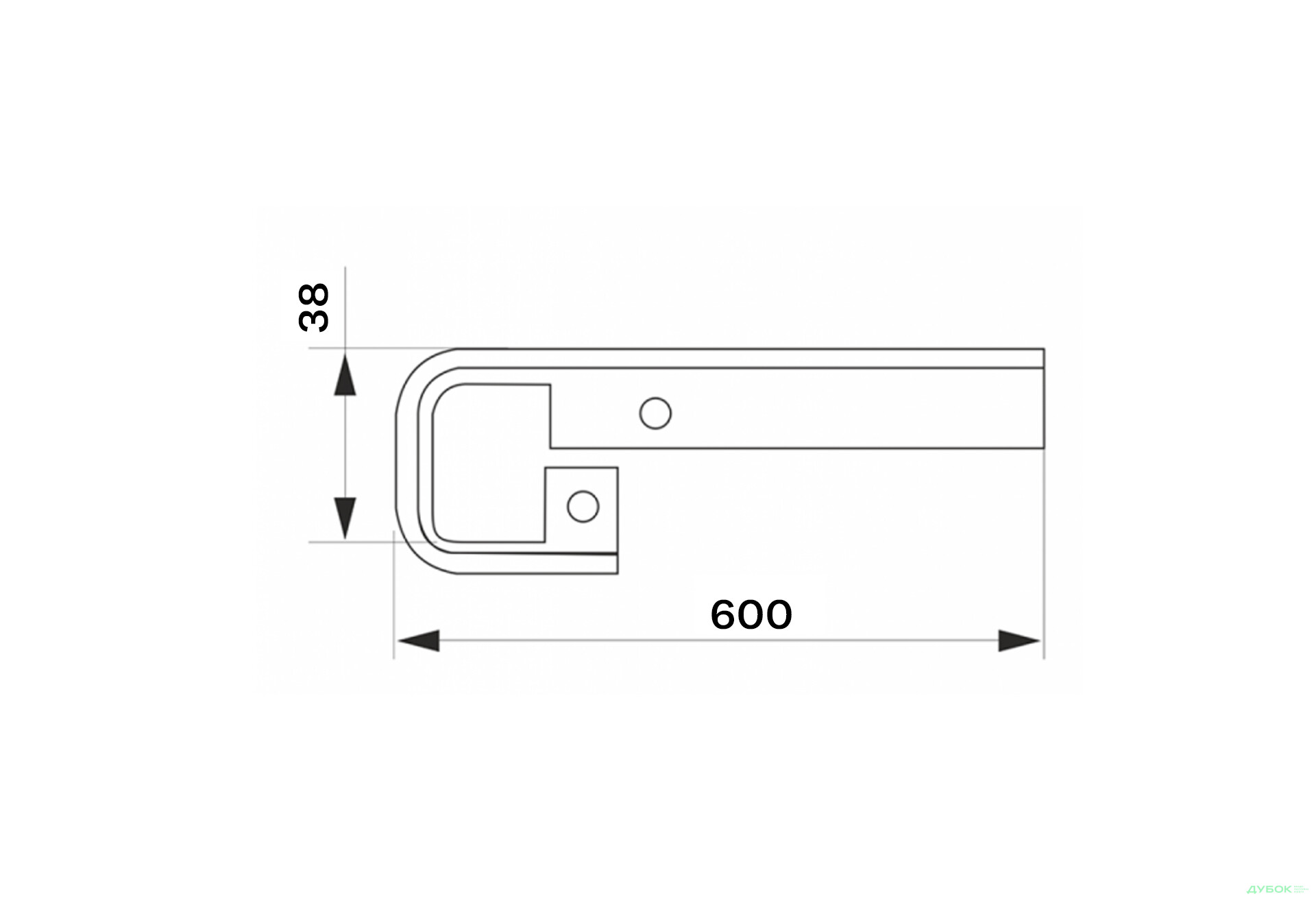 Стик прямий уздовж R-3 чорний Заглушки / стики на стільницю 38мм ФР - Зображення 2 Зображення 2 - Стик прямий уздовж R-3 чорний Заглушки / стики на стільницю 38мм ФР