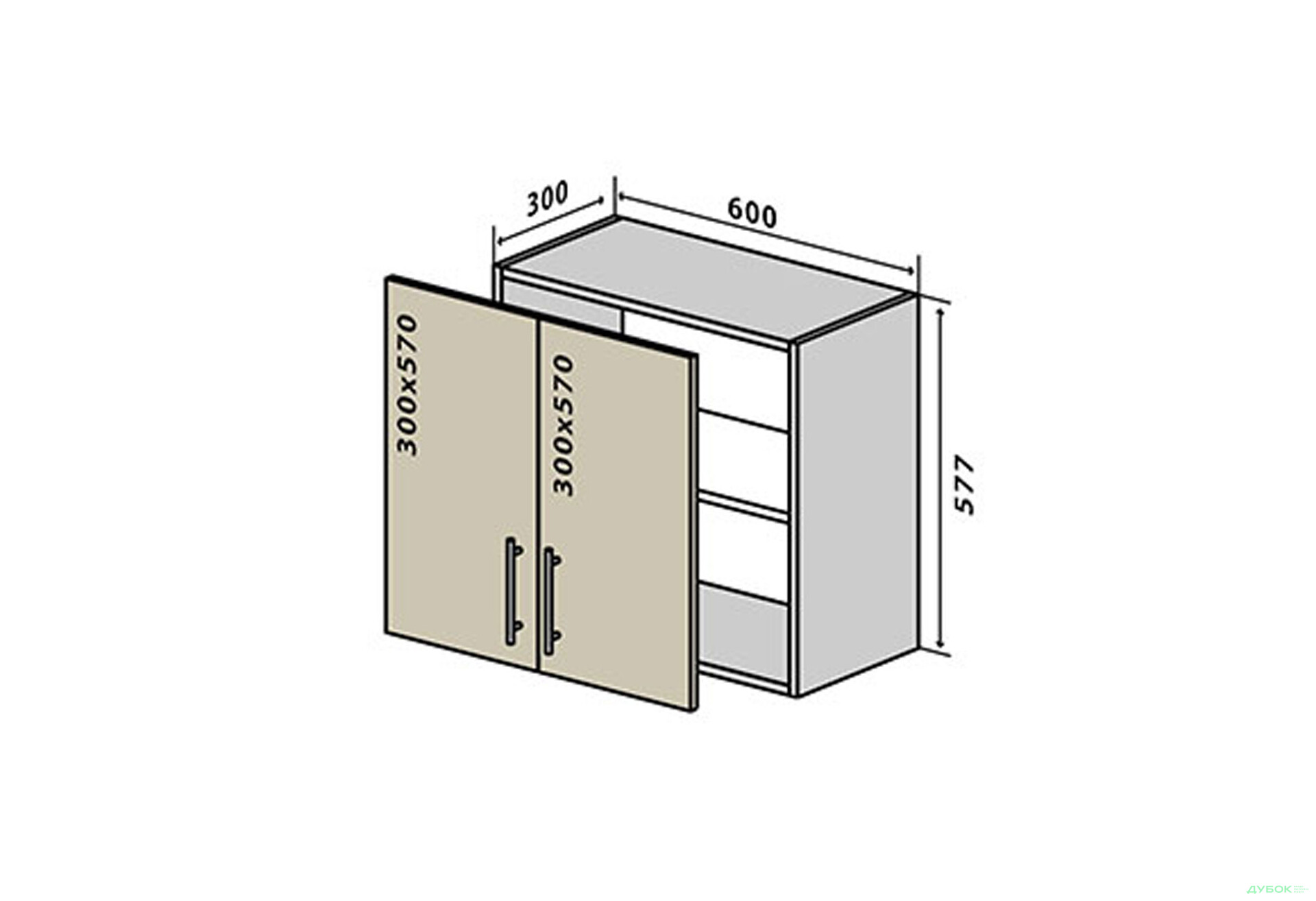 В53 Тумба 2Д 60 Соната Люкс / Sonata Luxe VIP-master - Зображення 1 Зображення 1 - В53 Тумба 2Д 60 Соната Люкс / Sonata Luxe VIP-master