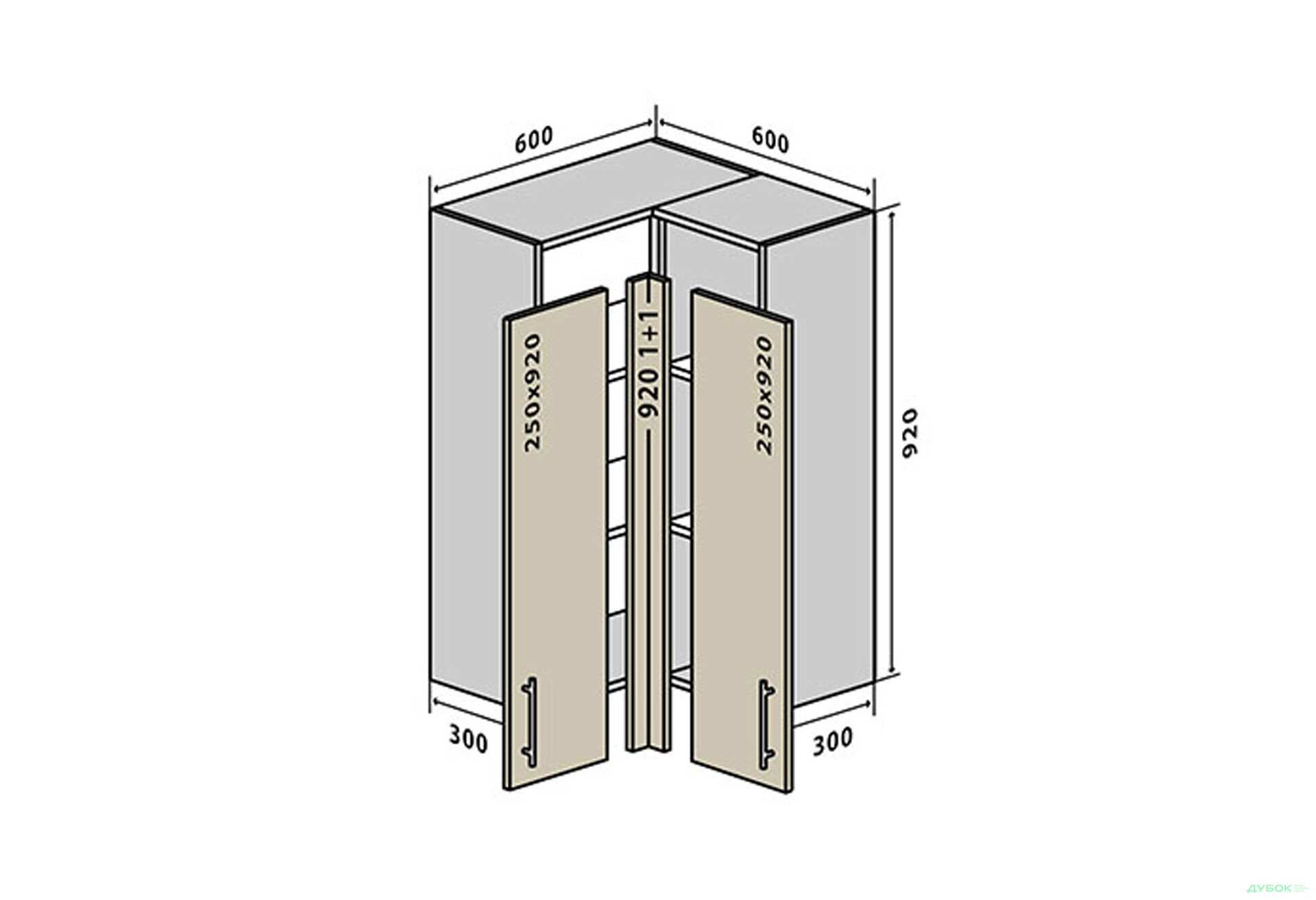 В58 Тумба кутова 60х60 Соната Люкс / Sonata Luxe VIP-master - Зображення 1 Зображення 1 - В58 Тумба кутова 60х60 Соната Люкс / Sonata Luxe VIP-master