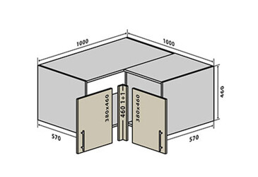 В83 Тумба кутова 100 Соната Люкс / Sonata Luxe VIP-master