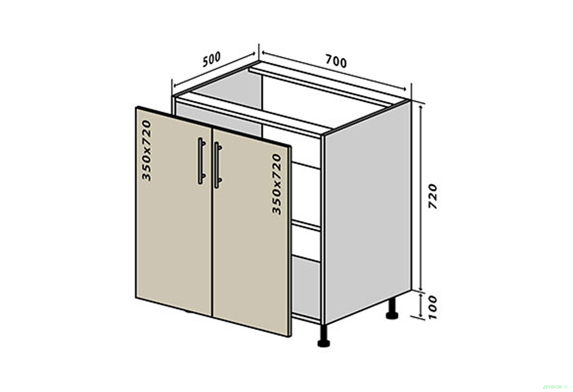 Н43 Тумба 2Д 70 Соната Люкс / Sonata Luxe Вип-Мастер - Изображение 1 Изображение 1 - Н43 Тумба 2Д 70 Соната Люкс / Sonata Luxe Вип-Мастер