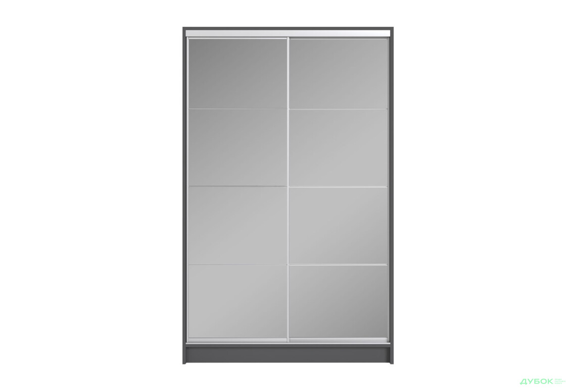 Шафа-купе Київський Стандарт 2Д 1500х2400х600 Комб 7_7/2 Дзеркало Графіт, антрацит - Зображення 4 Зображення 4 - Шафа-купе Київський Стандарт 2Д 1500х2400х600 Комб 7_7/2 Дзеркало Графіт, антрацит