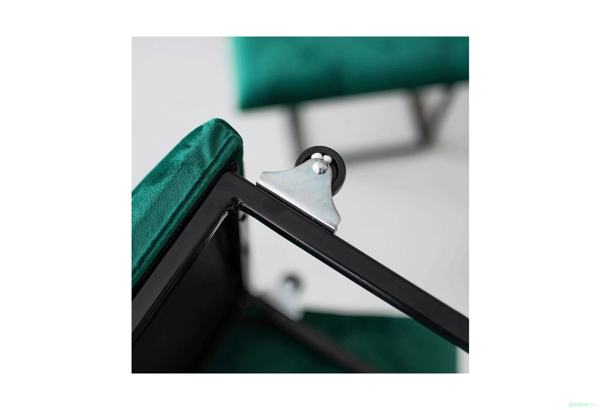 Пуф-трансформер Kredens furniture 5в1 50x50 см, Чорний метал / Зелений - Зображення 4 Зображення 4 - Пуф-трансформер Kredens furniture 5в1 50x50 см, Чорний метал / Зелений