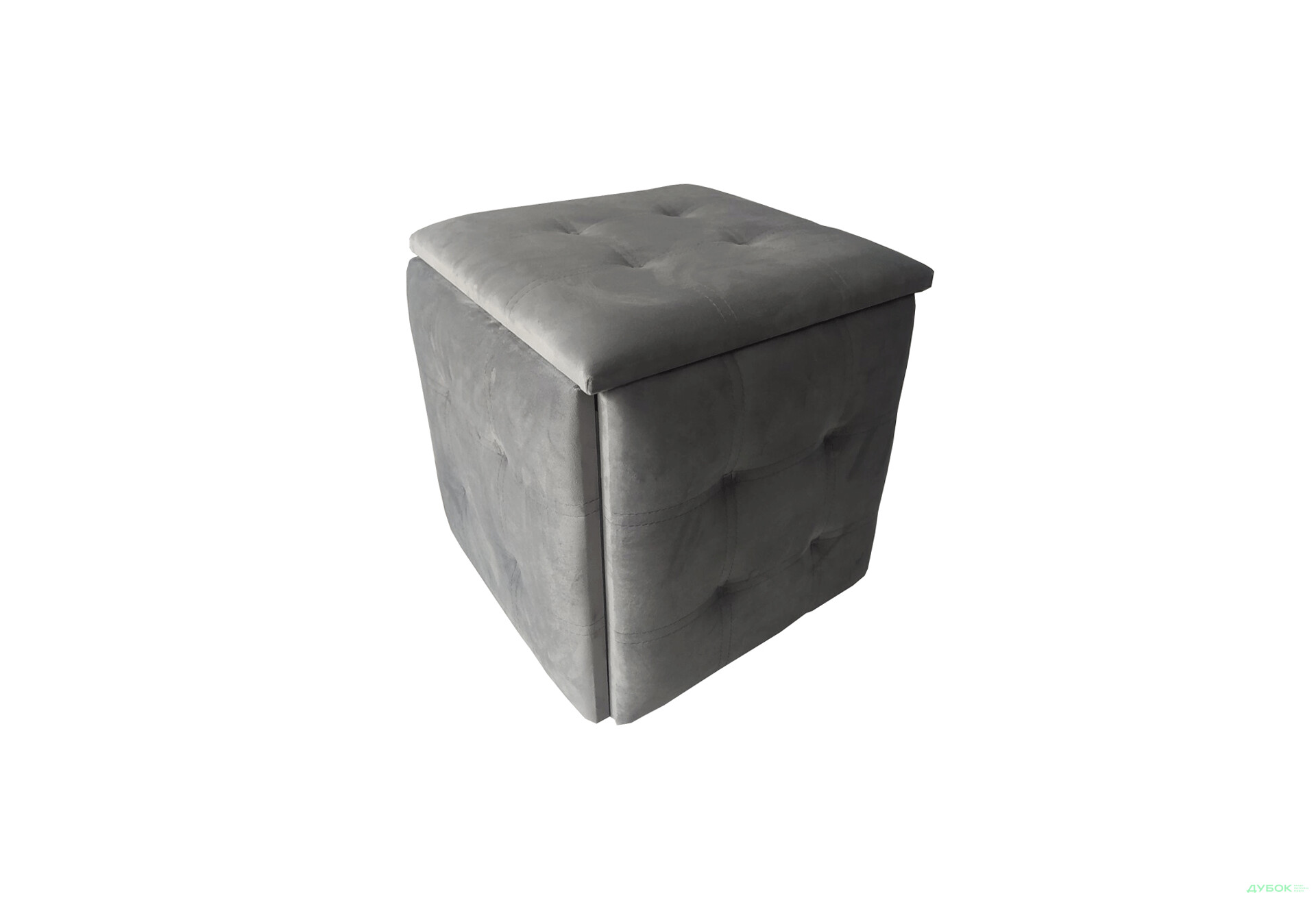 Зображення 2 - Пуф-трансформер Kredens furniture 5в1 50x50 см, Чорний метал / Світло сірий