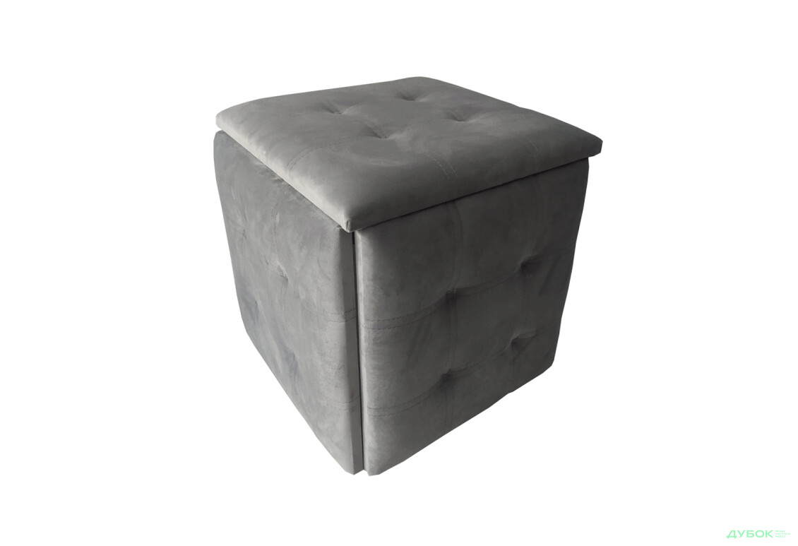 Пуф-трансформер Kredens furniture 5в1 50x50 см, Чорний метал / Світло сірий - Зображення 4 Зображення 4 - Пуф-трансформер Kredens furniture 5в1 50x50 см, Чорний метал / Світло сірий