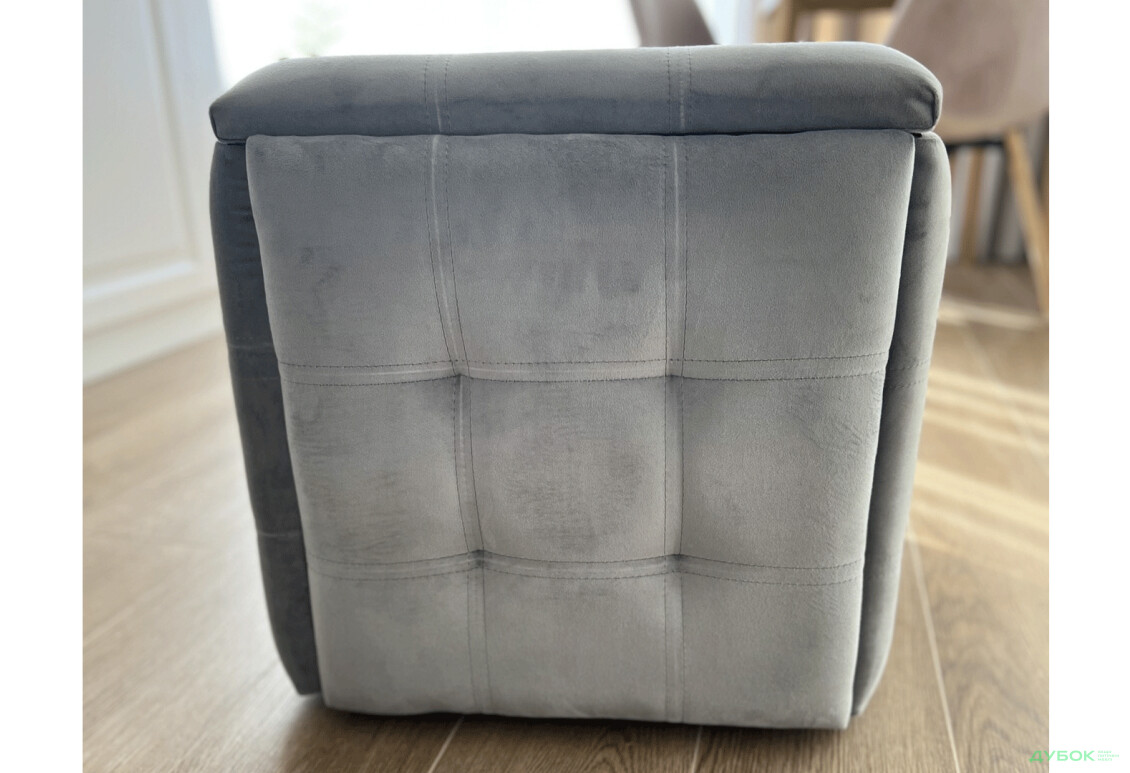 Пуф-трансформер Kredens furniture 5в1 50x50 см, Чорний метал / Світло сірий - Зображення 3 Зображення 3 - Пуф-трансформер Kredens furniture 5в1 50x50 см, Чорний метал / Світло сірий