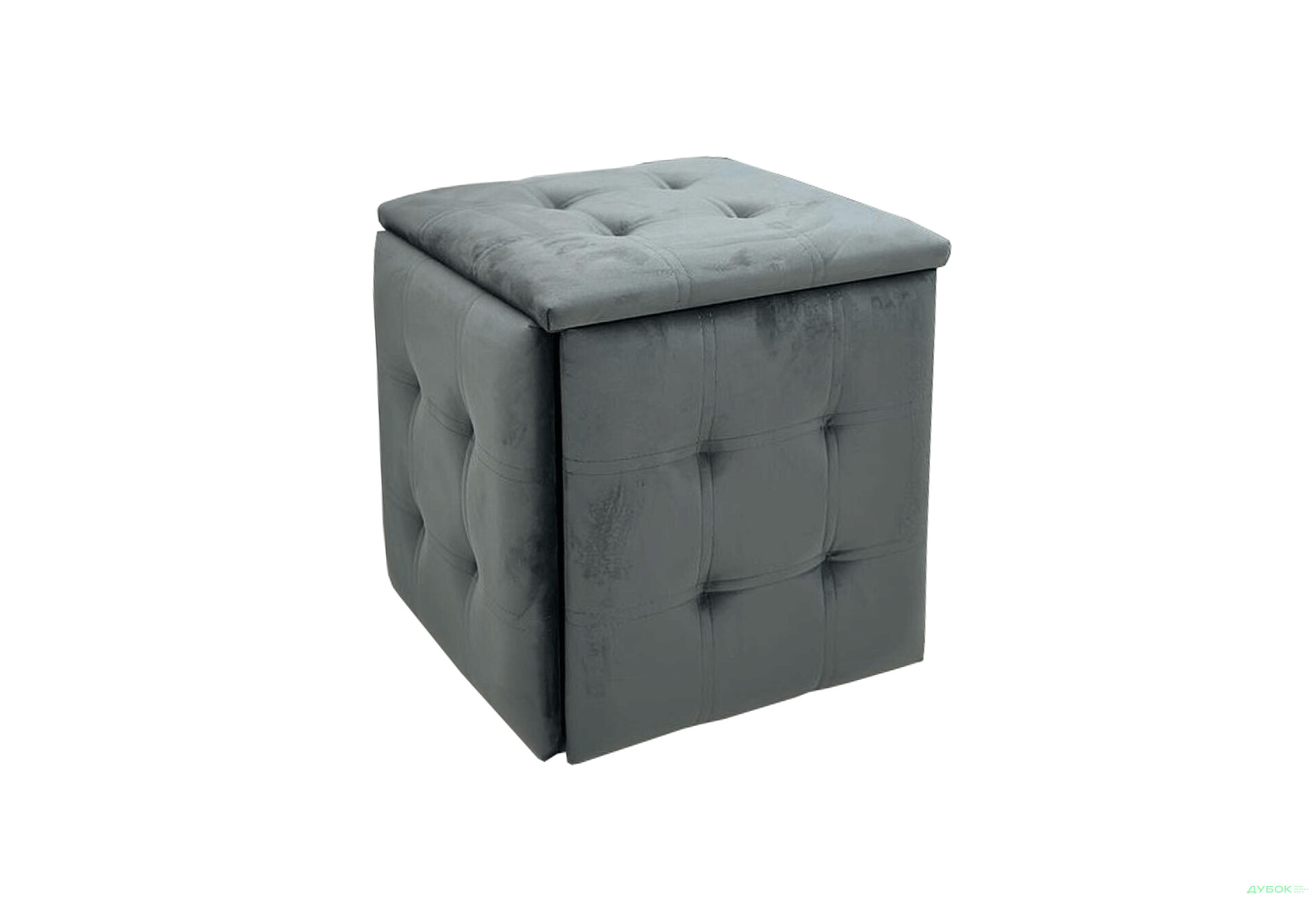 Зображення 2 - Пуф-трансформер Kredens furniture 5в1 50x50 см, Чорний метал / Сірий