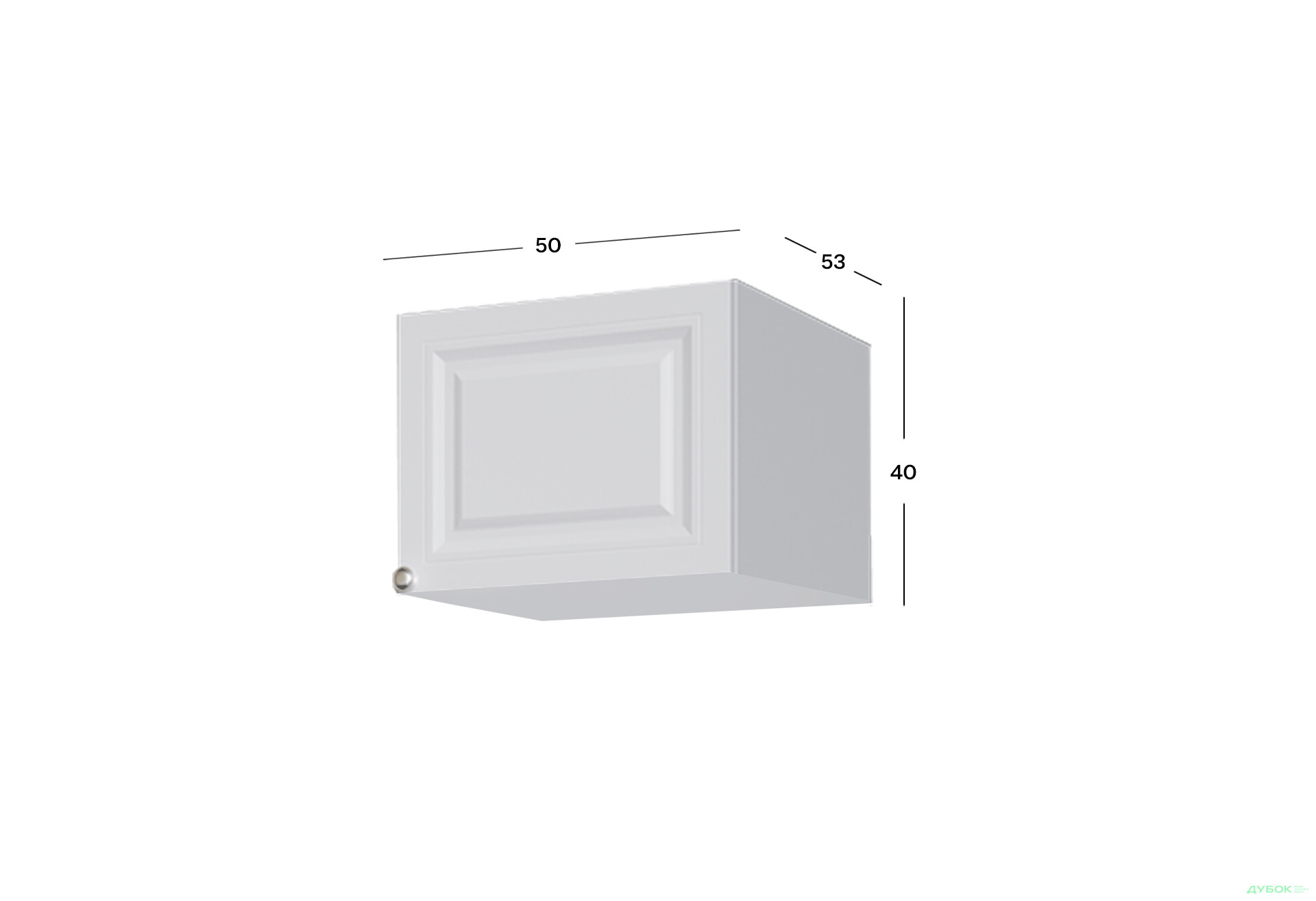 Антресоль VIP-master Мадрид 1-дверна V.1 / V.2 50 см, Білий - Зображення 2 Зображення 2 - Антресоль VIP-master Мадрид 1-дверна V.1 / V.2 50 см, Білий