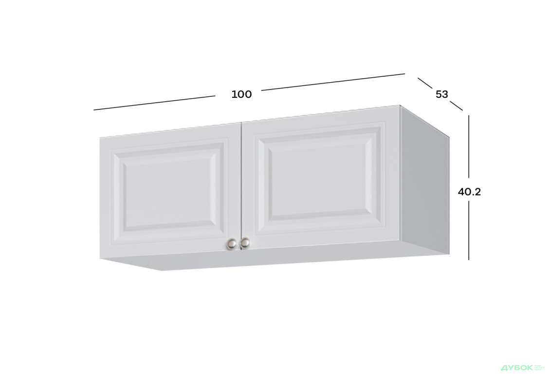 Антресоль VIP-master Мадрид 2-дверна V.1 / V.2 100 см, Білий - Зображення 2 Зображення 2 - Антресоль VIP-master Мадрид 2-дверна V.1 / V.2 100 см, Білий