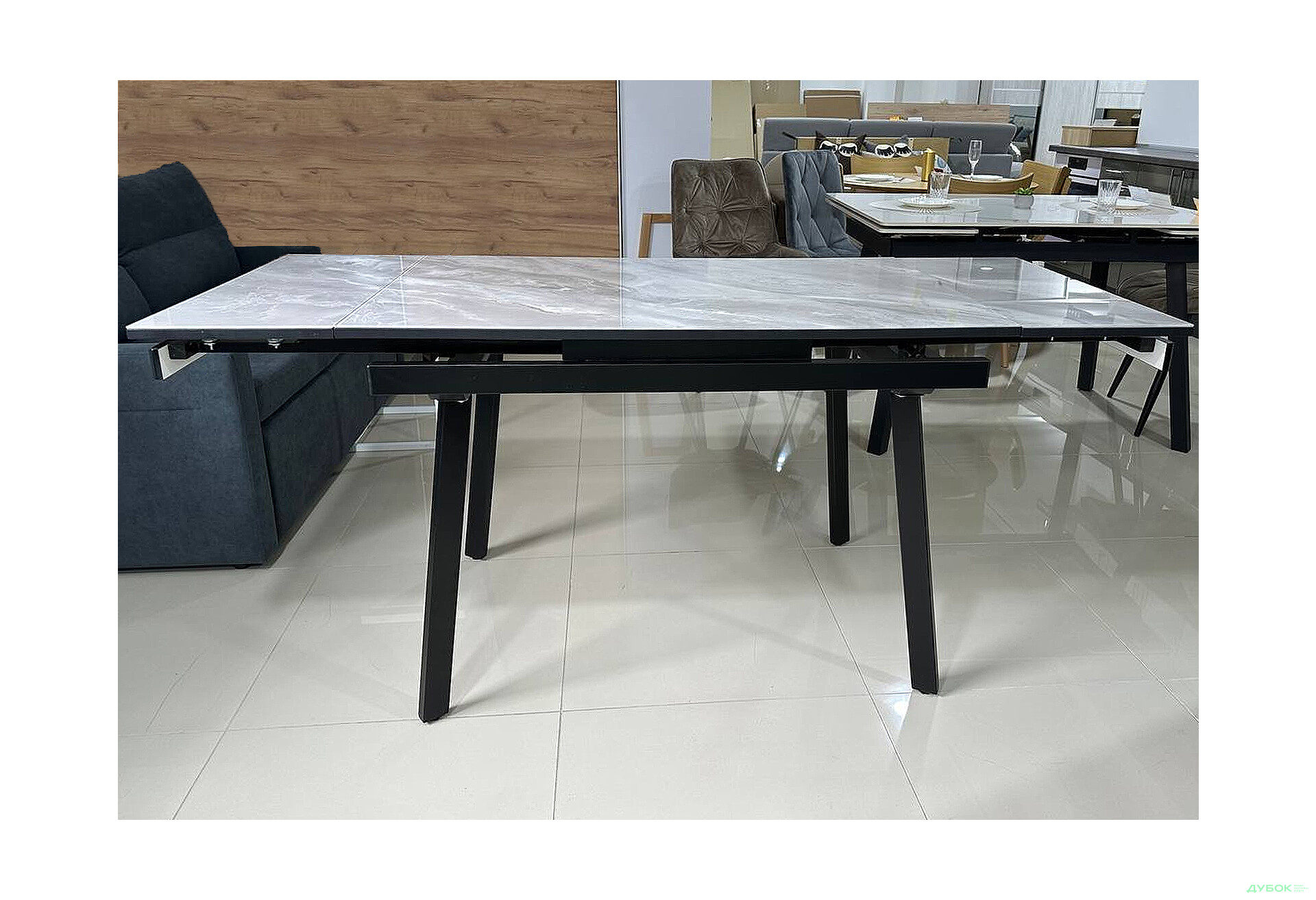 Зображення 5 - Стіл кухонний Jam Slim / Слім розкладний 110 / 170 см, чорний 100М / діамант