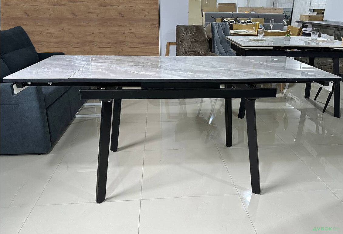Зображення 5 - Стіл кухонний Jam Slim / Слім розкладний 110 / 170 см, чорний 100М / діамант