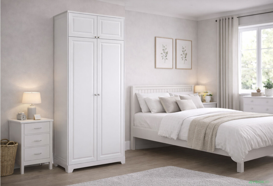 Зображення 2 - Шафа VIP-master Мадрид 2-дверна з антресоллю V.2 102 см, білий