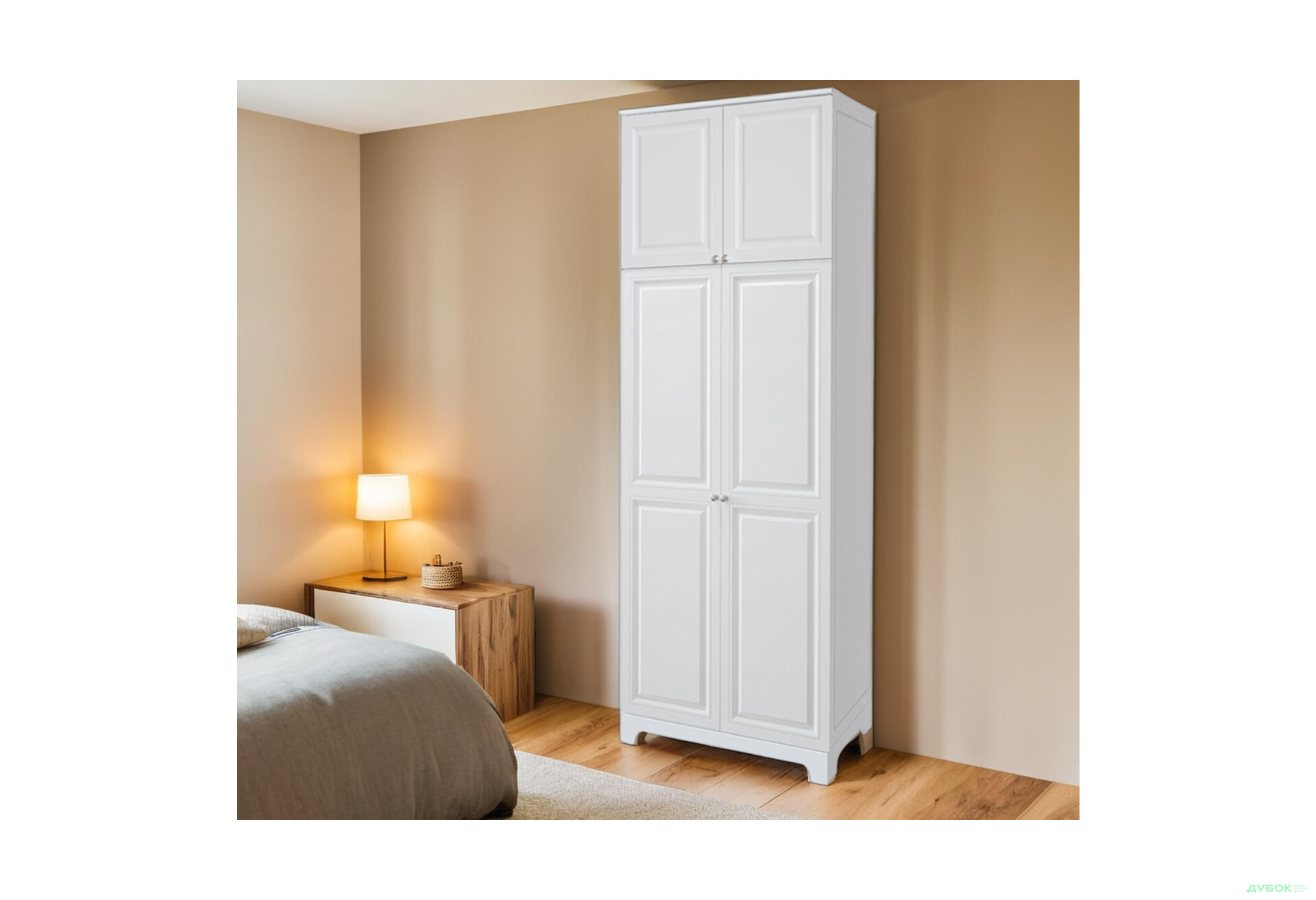 Шафа VIP-master Мадрид 2-дверна з високою антресоллю V.2 102 см, білий - Зображення 2 Зображення 2 - Шафа VIP-master Мадрид 2-дверна з високою антресоллю V.2 102 см, білий