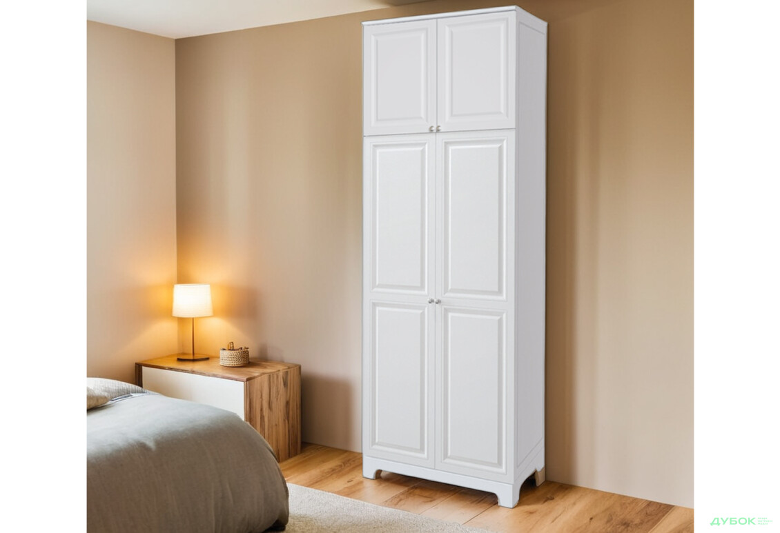 Шафа VIP-master Мадрид 2-дверна з високою антресоллю V.2 102 см, білий - Зображення 2 Зображення 2 - Шафа VIP-master Мадрид 2-дверна з високою антресоллю V.2 102 см, білий