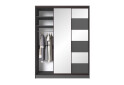 Шафа-купе Київський стандарт 3-дверна з дзеркалом та комбі ДСП / дзеркало 180x240x60 см, антрацит - Зображення 5 Зображення 5 - Шафа-купе Київський стандарт 3-дверна з дзеркалом та комбі ДСП / дзеркало 180x240x60 см, антрацит