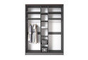 Шафа-купе Київський стандарт 3-дверна з дзеркалом та комбі ДСП / дзеркало 180x240x60 см, антрацит - Зображення 7 Зображення 7 - Шафа-купе Київський стандарт 3-дверна з дзеркалом та комбі ДСП / дзеркало 180x240x60 см, антрацит