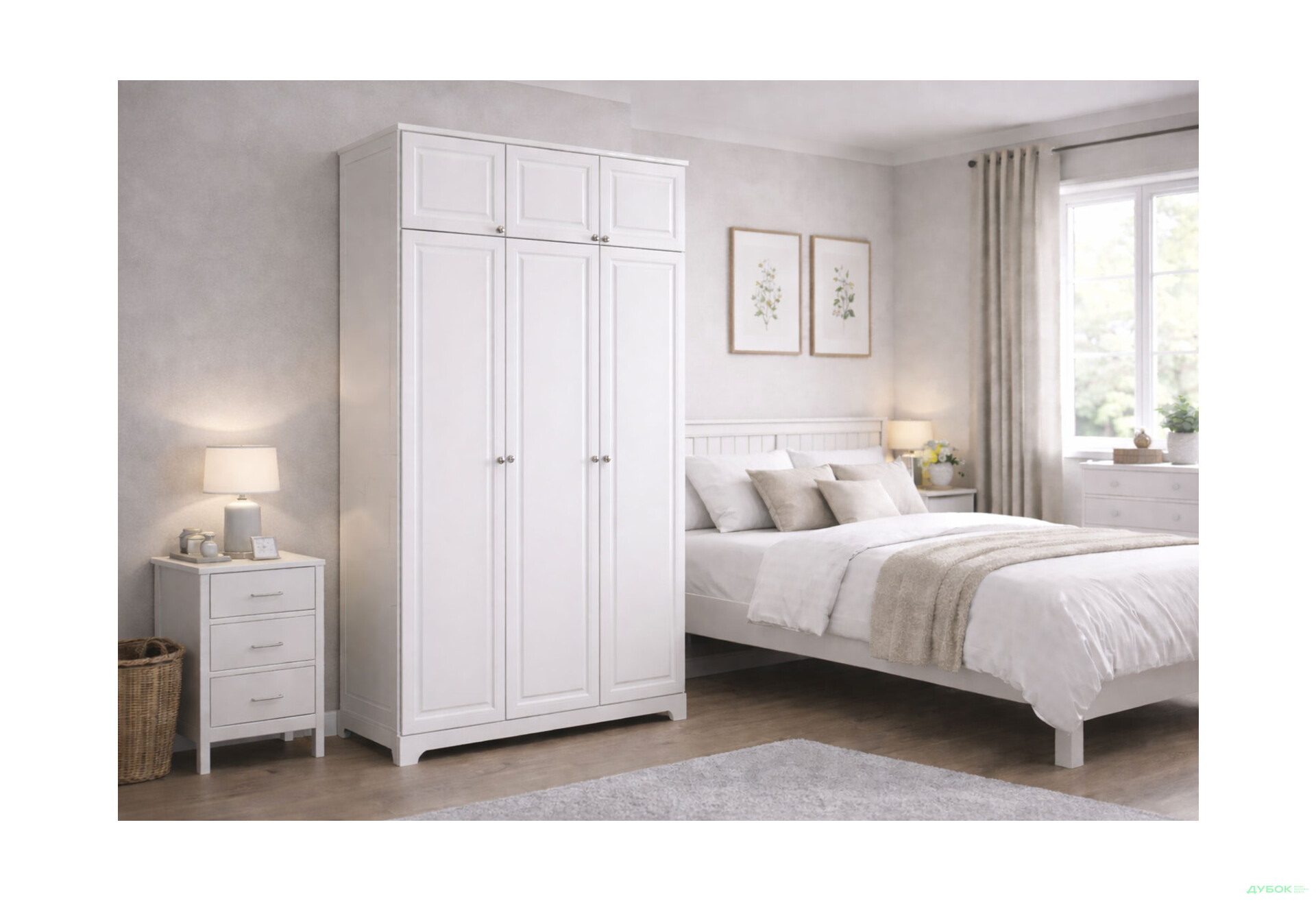 Изображение 2 - Шкаф Вип-Мастер Мадрид 3-дверный с антресолью V.1 152 см, белый