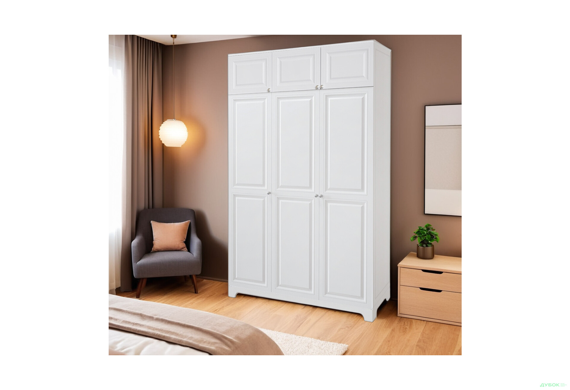 Шкаф Вип-Мастер Мадрид 3-дверный с антресолью V.2 152 см, белый - Изображение 2 Изображение 2 - Шкаф Вип-Мастер Мадрид 3-дверный с антресолью V.2 152 см, белый