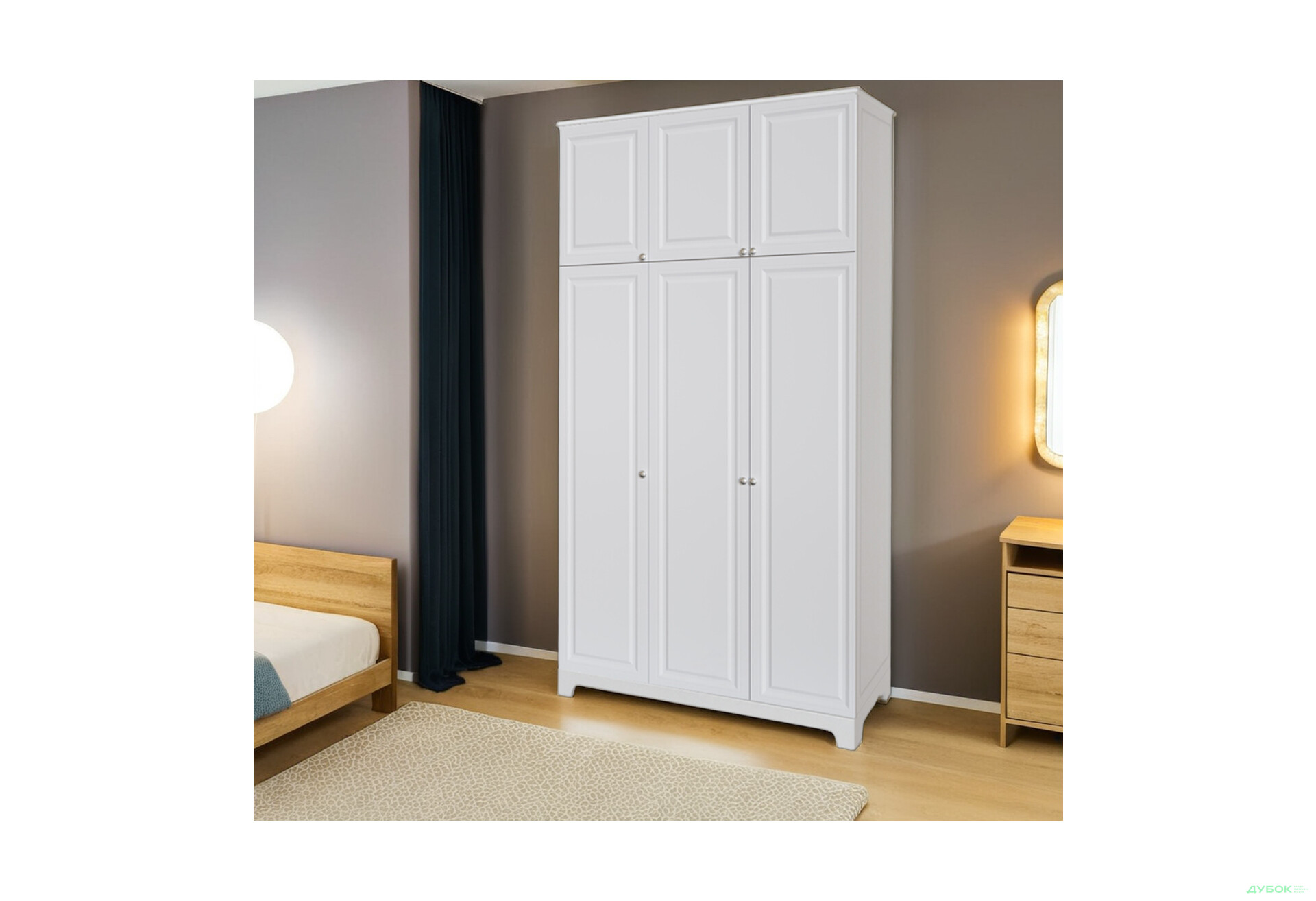 Шафа VIP-master Мадрид 3-дверна з високою антресоллю V.1 152 см, білий - Зображення 2 Зображення 2 - Шафа VIP-master Мадрид 3-дверна з високою антресоллю V.1 152 см, білий