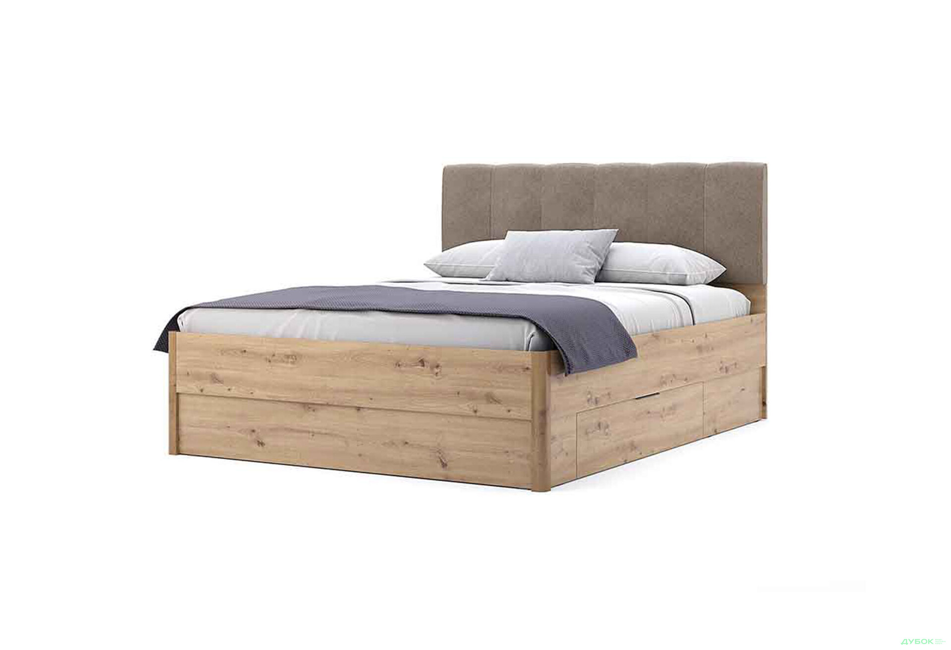 Ліжко-подіум MiroMark Тедді (без вкладу) 180x200 см з шухлядами, дуб артизан - Зображення 1 Зображення 1 - Ліжко-подіум MiroMark Тедді (без вкладу) 180x200 см з шухлядами, дуб артизан