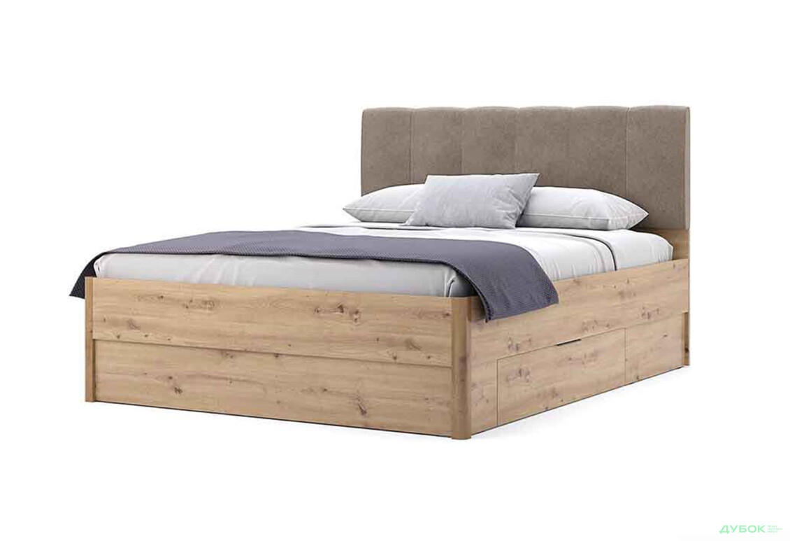 Ліжко-подіум MiroMark Тедді (без вкладу) 180x200 см з шухлядами, дуб артизан - Зображення 1 Зображення 1 - Ліжко-подіум MiroMark Тедді (без вкладу) 180x200 см з шухлядами, дуб артизан