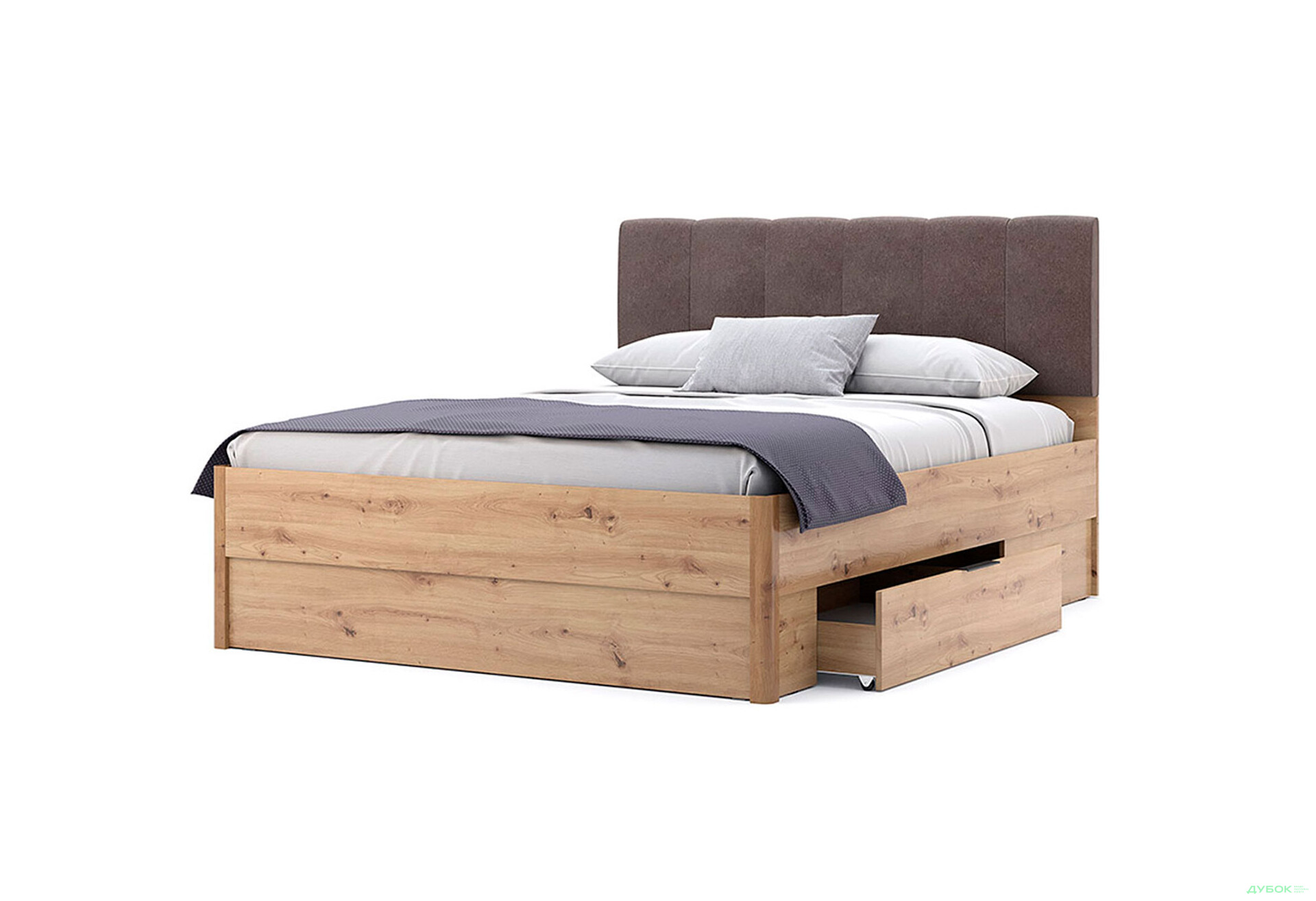 Ліжко-подіум MiroMark Тедді (без вкладу) 180x200 см з шухлядами, дуб артизан - Зображення 4 Зображення 4 - Ліжко-подіум MiroMark Тедді (без вкладу) 180x200 см з шухлядами, дуб артизан