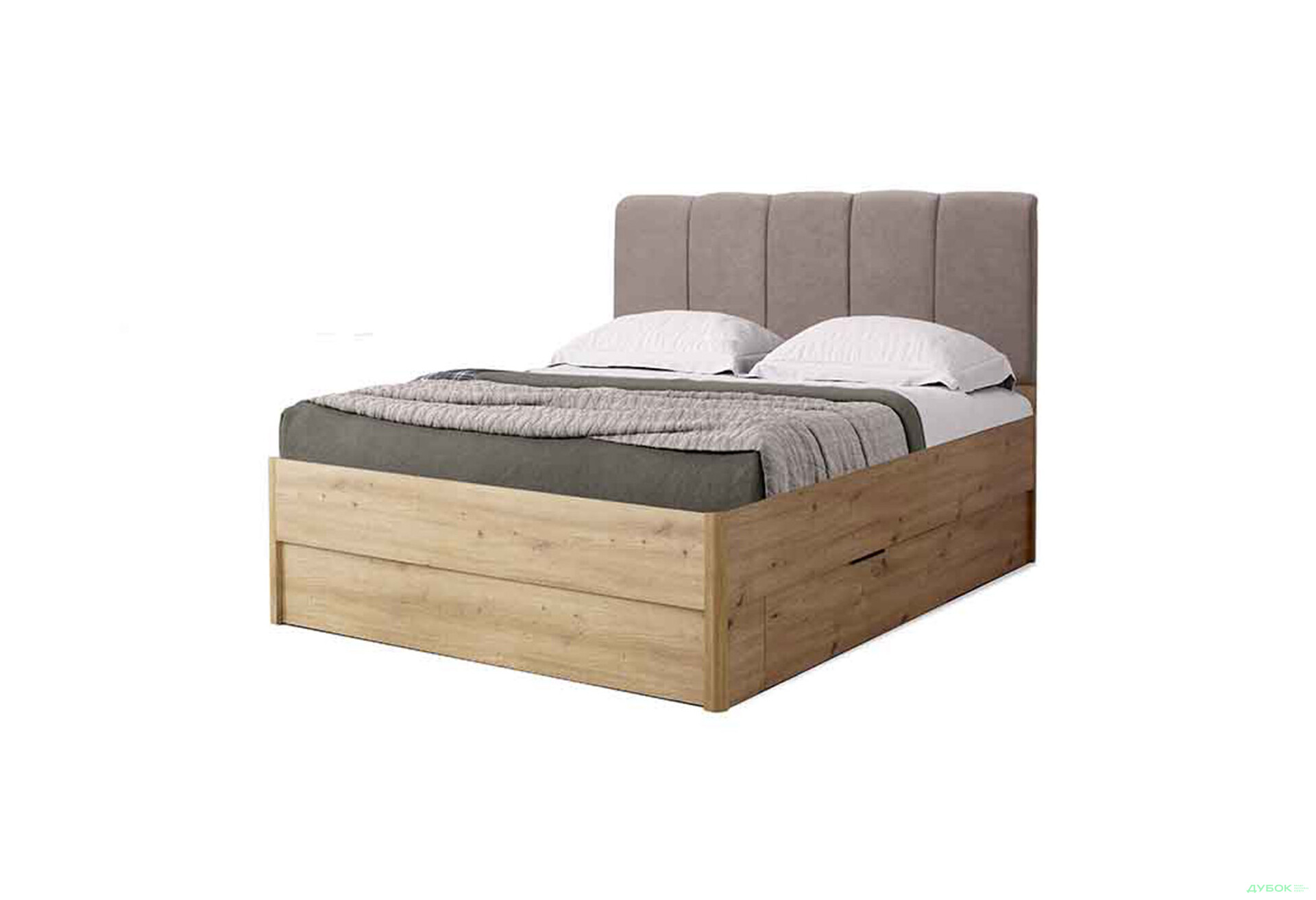Ліжко-подіум MiroMark Тедді (без вкладу) 140x200 см з шухлядами, дуб артизан - Зображення 1 Зображення 1 - Ліжко-подіум MiroMark Тедді (без вкладу) 140x200 см з шухлядами, дуб артизан