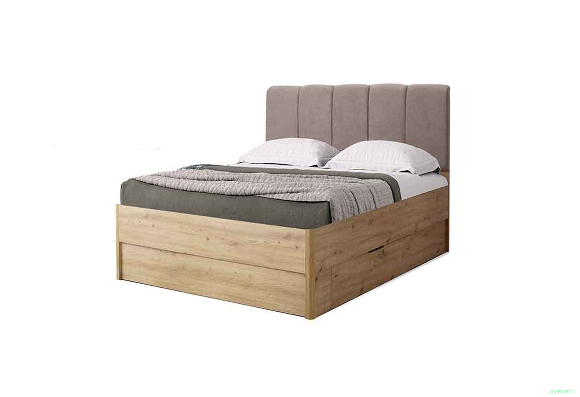 Ліжко-подіум MiroMark Тедді (без вкладу) 120x200 см з шухлядами, дуб артизан - Зображення 1 Зображення 1 - Ліжко-подіум MiroMark Тедді (без вкладу) 120x200 см з шухлядами, дуб артизан