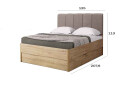 Ліжко-подіум MiroMark Тедді (без вкладу) 120x200 см з шухлядами, дуб артизан - Зображення 4 Зображення 4 - Ліжко-подіум MiroMark Тедді (без вкладу) 120x200 см з шухлядами, дуб артизан