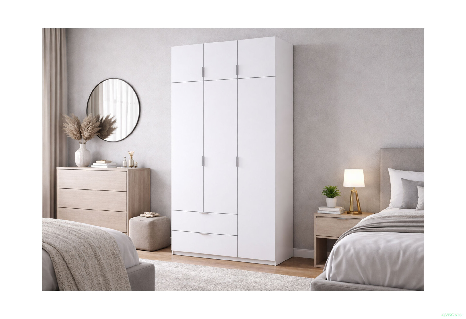 Изображение 2 - Шкаф Doros Лукас 3-дверная с антресолью 120 см белый