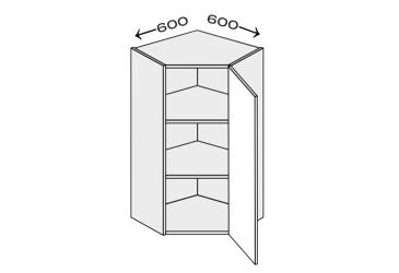 Верх Кут В 45°/900 (600х600) 1дв правий Міленіум / Millenium MiroMark