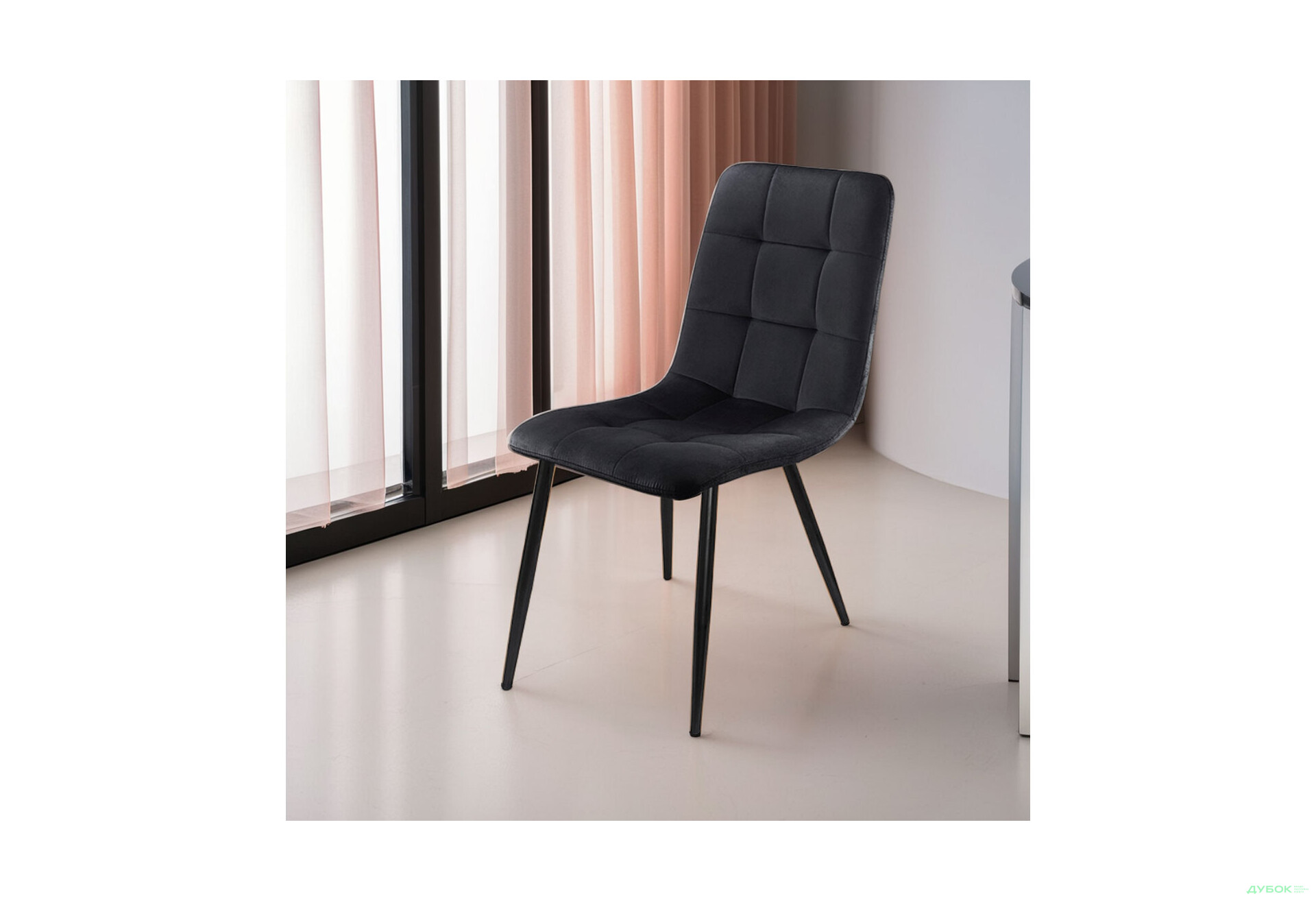 Зображення 2 - Стілець Kredens furniture FS-1 Black-50, 42х52х91 см