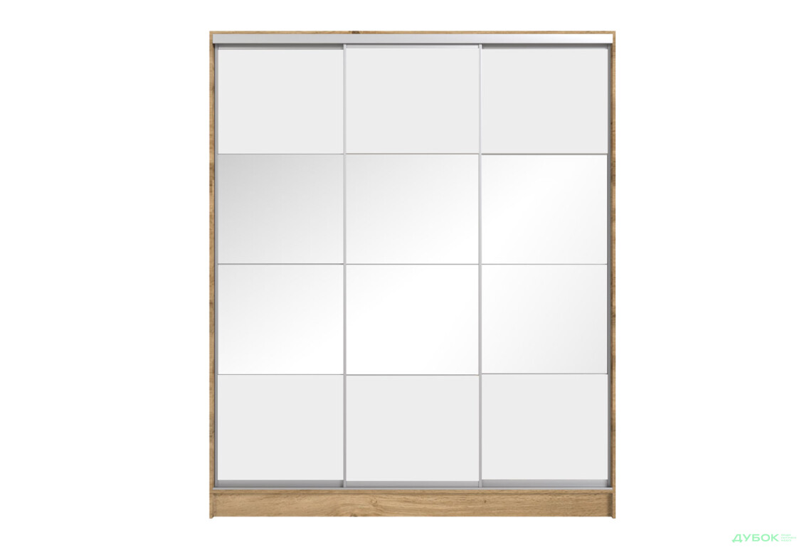 Шафа-купе Київський стандарт 3Д 2000х2400х600 дуб аппалачі, 3 дзеркала комбінованих - Зображення 4 Зображення 4 - Шафа-купе Київський стандарт 3Д 2000х2400х600 дуб аппалачі, 3 дзеркала комбінованих