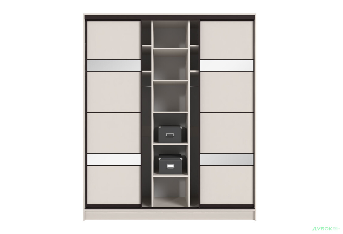 Шкаф-купе Киевский стандарт 3Д 2000х2400х600 кашемир, 3 ДСП комби с зеркалом - Изображение 6 Изображение 6 - Шкаф-купе Киевский стандарт 3Д 2000х2400х600 кашемир, 3 ДСП комби с зеркалом