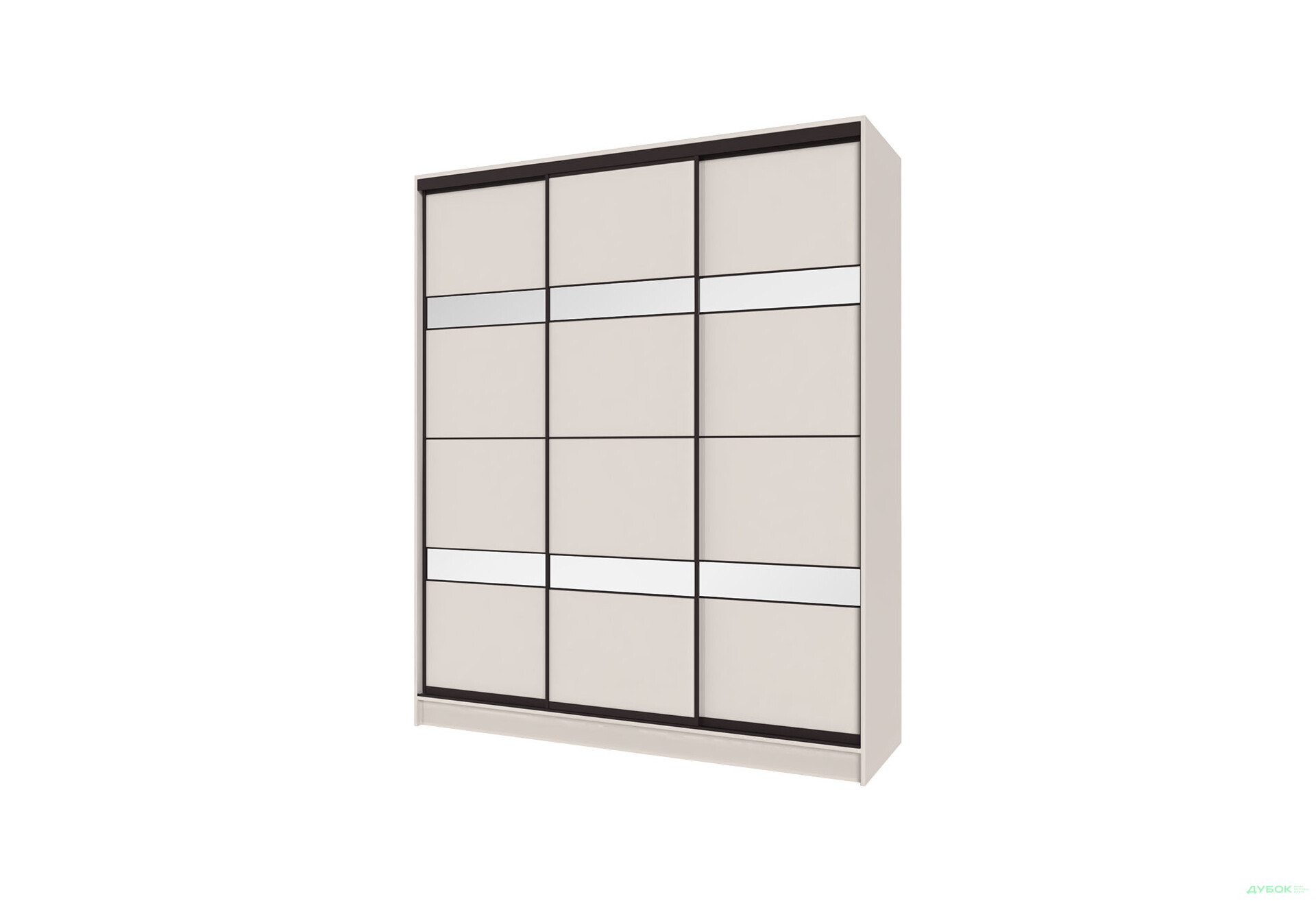 Шкаф-купе Киевский стандарт 3Д 2000х2400х600 кашемир, 3 ДСП комби с зеркалом - Изображение 1 Изображение 1 - Шкаф-купе Киевский стандарт 3Д 2000х2400х600 кашемир, 3 ДСП комби с зеркалом