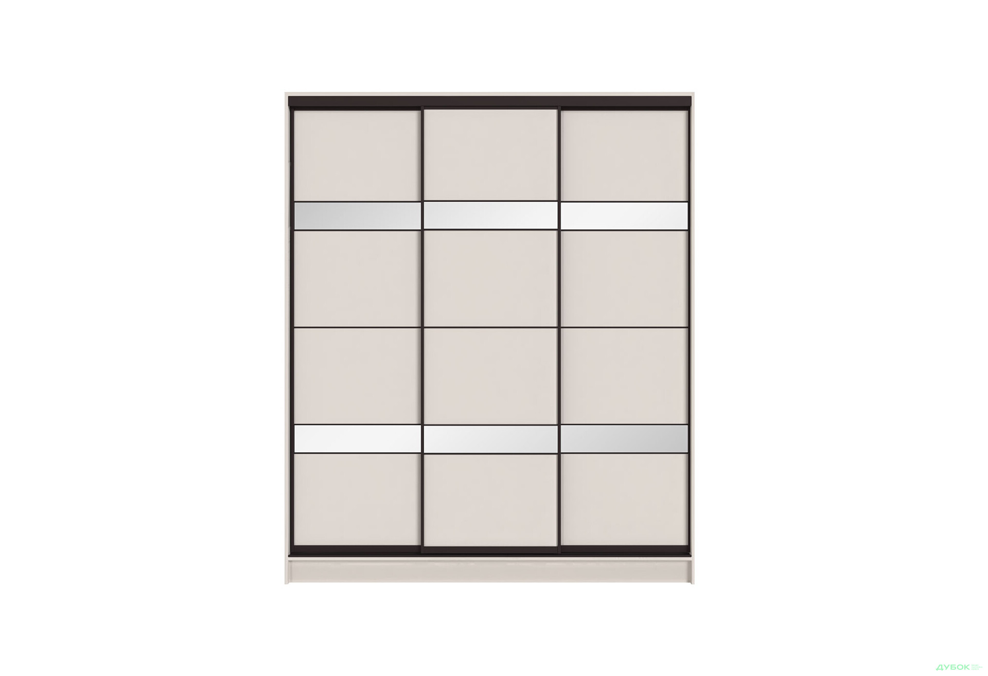 Шкаф-купе Киевский стандарт 3Д 2000х2400х600 кашемир, 3 ДСП комби с зеркалом - Изображение 4 Изображение 4 - Шкаф-купе Киевский стандарт 3Д 2000х2400х600 кашемир, 3 ДСП комби с зеркалом