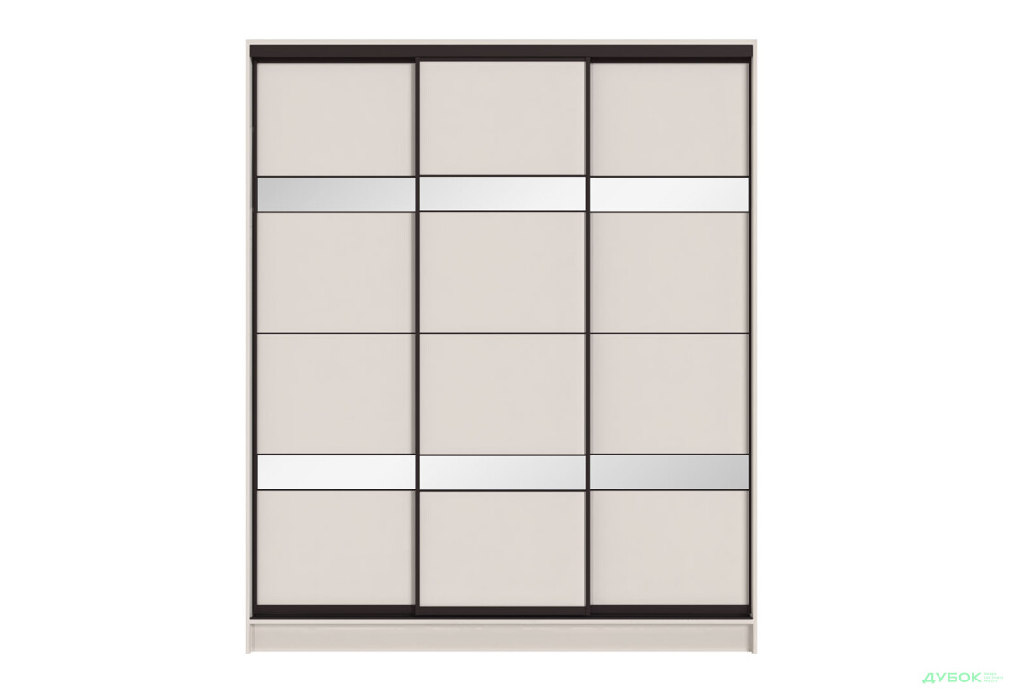 Шкаф-купе Киевский стандарт 3Д 2000х2400х600 кашемир, 3 ДСП комби с зеркалом - Изображение 4 Изображение 4 - Шкаф-купе Киевский стандарт 3Д 2000х2400х600 кашемир, 3 ДСП комби с зеркалом