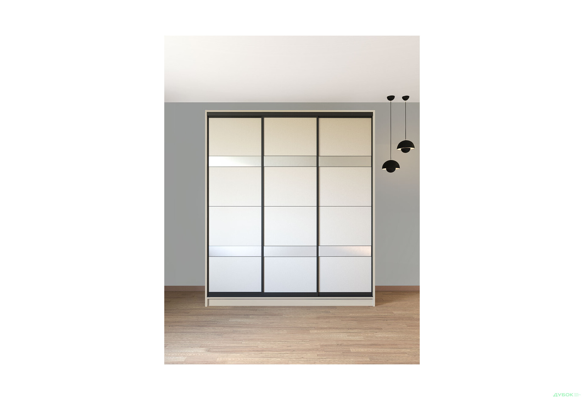 Шкаф-купе Киевский стандарт 3Д 2000х2400х600 кашемир, 3 ДСП комби с зеркалом - Изображение 2 Изображение 2 - Шкаф-купе Киевский стандарт 3Д 2000х2400х600 кашемир, 3 ДСП комби с зеркалом