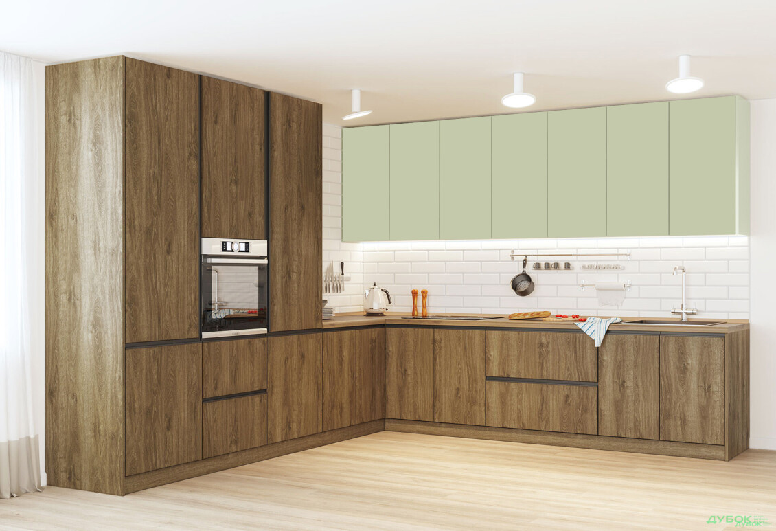 Кухня Світ Меблів Софі Комплект 3.2х2.4 I Білий / Морське дерево вінтаж, лемонграс - Зображення 1 Зображення 1 - Кухня Світ Меблів Софі Комплект 3.2х2.4 I Білий / Морське дерево вінтаж, лемонграс