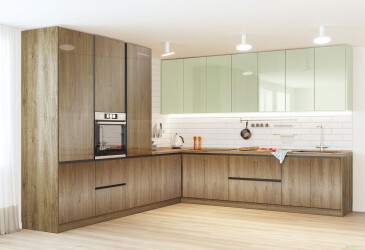 Кухня Світ Меблів Софі Лак Комплект 3.2х2.4 I Білий / Морське дерево вінтаж лак, лемонграс лак