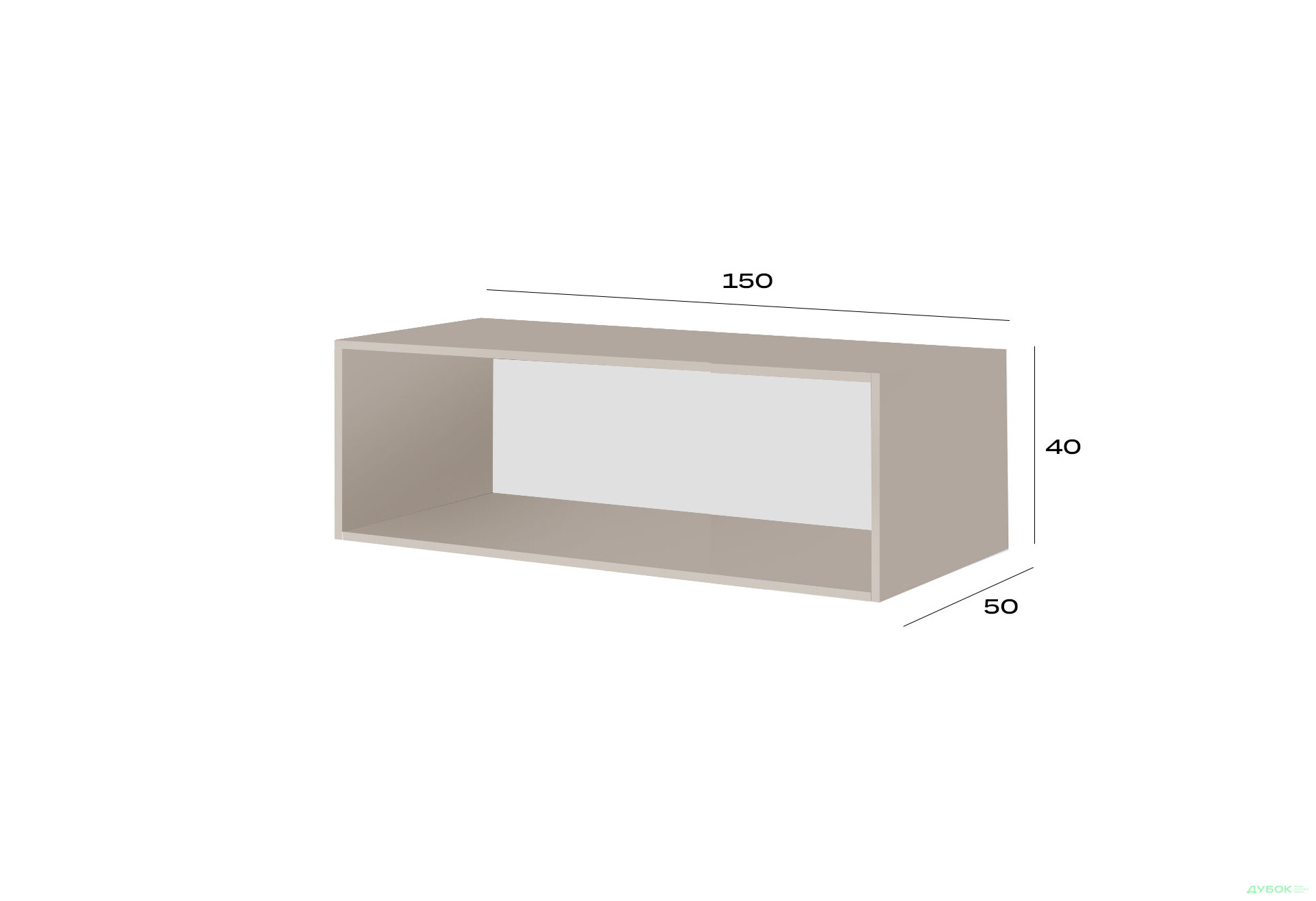 Корпус Антресоль 1500х400х500 Шафа Оскар 3D 1500 MebelStar - Зображення 3 Зображення 3 - Корпус Антресоль 1500х400х500 Шафа Оскар 3D 1500 MebelStar