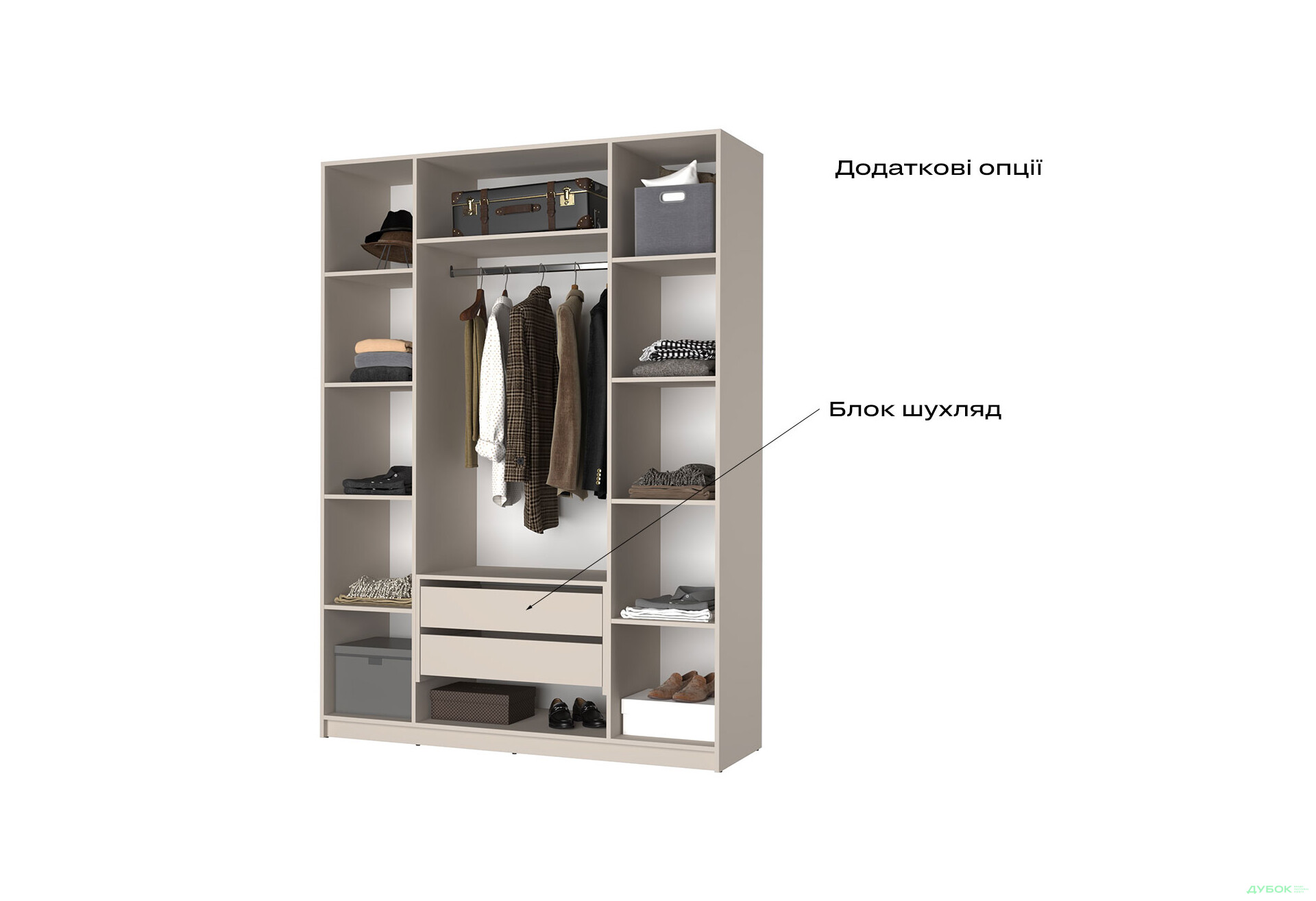 Зображення 4 - Корпус С 1600х2200х500 Шафа Оскар 4D 1600 MebelStar