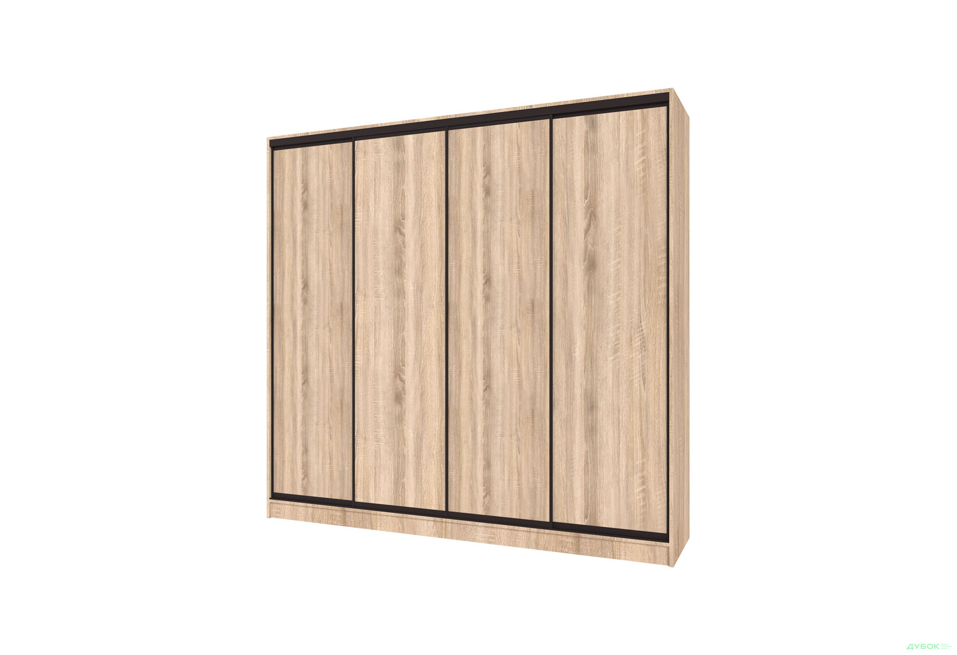 Шафа-купе Київський Стандарт 4Д 2500х2400х600 фасади ДСП, дуб сонома - Зображення 1 Зображення 1 - Шафа-купе Київський Стандарт 4Д 2500х2400х600 фасади ДСП, дуб сонома